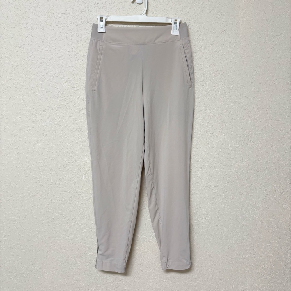 Athleta Brooklyn Heights High Rise Jogger Women's Size 2 Beige Ankle Zip